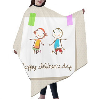 Personality  Happy Childrens Day Hair Cutting Cape
