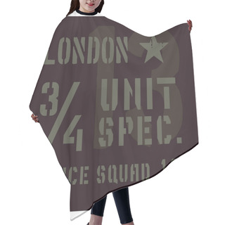 Personality  London Military Plate Design Hair Cutting Cape
