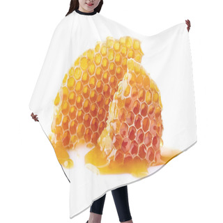 Personality  Honeycomb With Honey Drop On White Background Hair Cutting Cape