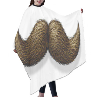 Personality  Moustache On White Background Hair Cutting Cape
