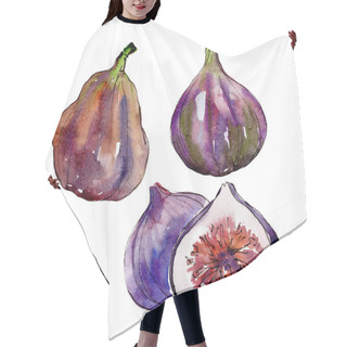 Personality  Exotic Figs Wild Fruit In A Watercolor Style Isolated. Hair Cutting Cape