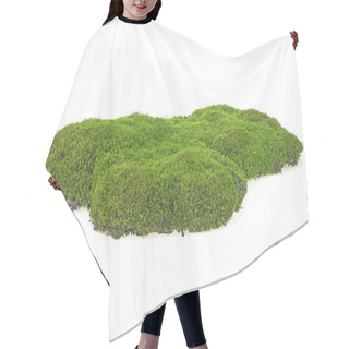 Personality  Green Mossy Hill Isolated On White Background. Full Depth Of Fie Hair Cutting Cape
