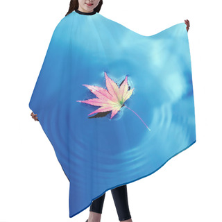 Personality  Autumn Maple Leaf On Water Hair Cutting Cape