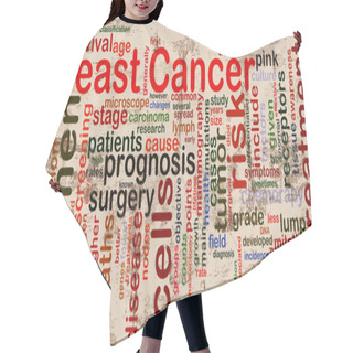 Personality  Breast Cancer Wordcloud Hair Cutting Cape