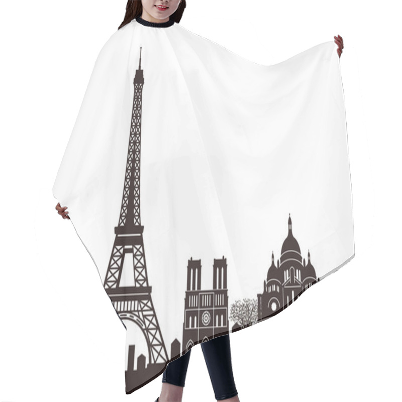 Personality  Paris Skyline Hair Cutting Cape