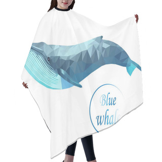 Personality  Blue Whale In Polygon Style Hair Cutting Cape