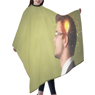 Personality  Head With New Idea And Network Concept Hair Cutting Cape
