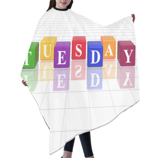 Personality  Tuesday In 3d Coloured Cubes Hair Cutting Cape