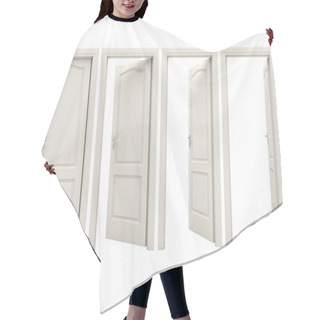 Personality  Open White Door Hair Cutting Cape