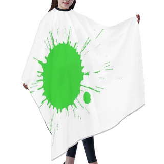 Personality  Green Paint Splash Hair Cutting Cape
