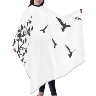 Personality  Tree And Bird Hair Cutting Cape