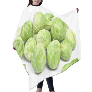 Personality  Delicious Brussel Sprouts, Isolated On White Background. Hair Cutting Cape