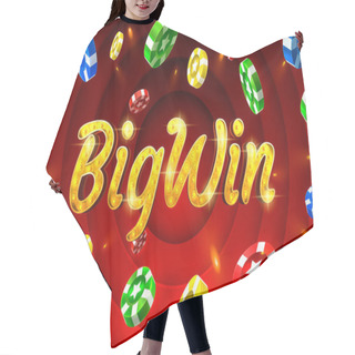 Personality  BigWin Slots Icons, Slot Sign Machine, Night Vegas. Vector Hair Cutting Cape