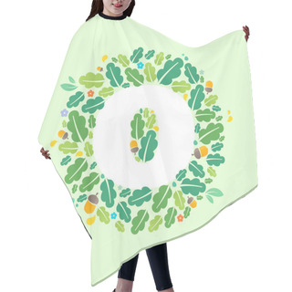 Personality  O Letter Logo In Circle Hair Cutting Cape