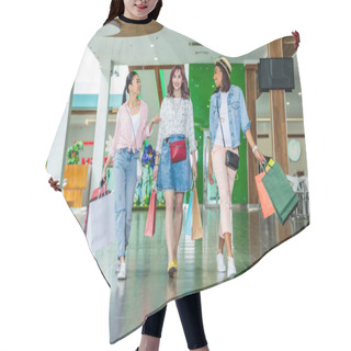 Personality  Young Women With Shopping Bags  Hair Cutting Cape
