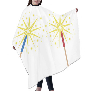 Personality  4th Of July Sparklers Hair Cutting Cape
