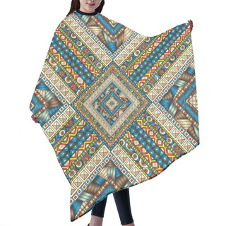 Personality  Seamless Pattern With Geometric Elements. Hair Cutting Cape