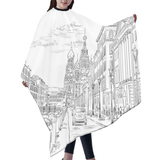 Personality  Vector Hand Drawing ST Petersburg 4 Hair Cutting Cape