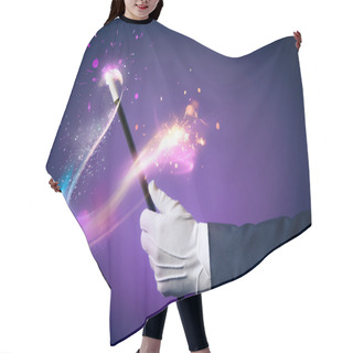 Personality  Magician Hand With Magic Wand Hair Cutting Cape