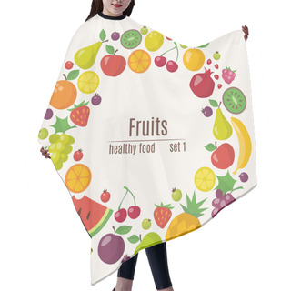 Personality  Fruits Icons Set Hair Cutting Cape