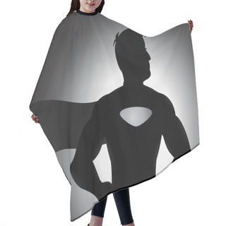 Personality  Superhero Silhouette Vector Hair Cutting Cape