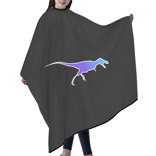 Personality  Albertosaurus Dinosaur Side View Shape Blue Gradient Vector Icon Hair Cutting Cape