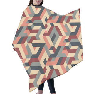 Personality  Abstract Vector Seamless Geometric Pattern, Vintage Colors Hair Cutting Cape