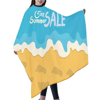 Personality  Summer Holidays Vector Illustration,flat Design Beach And Summer Marketing Concept Hair Cutting Cape