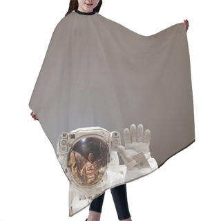 Personality  Astronaut Posing On Mars Land During Sunrise. Dark Atmosphere. T Hair Cutting Cape