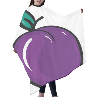 Personality  Flat Plum, Illustration, Vector On White Background. Hair Cutting Cape