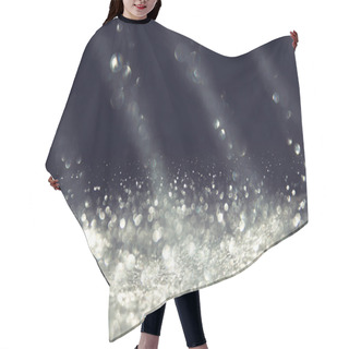 Personality  Background Of Abstract Glitter Lights. Silver And Black. De Focused Hair Cutting Cape