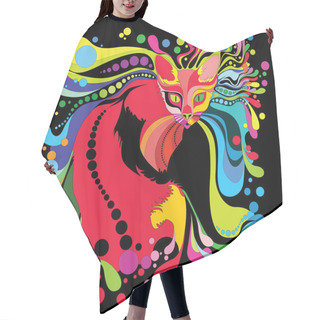 Personality  Psychedelic Cat Hair Cutting Cape