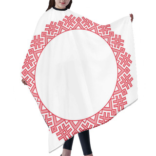 Personality  Traditional Round Embroidery. Vector Illustration Of Ethnic Round Geometric Embroidered Pattern For Your Design Hair Cutting Cape