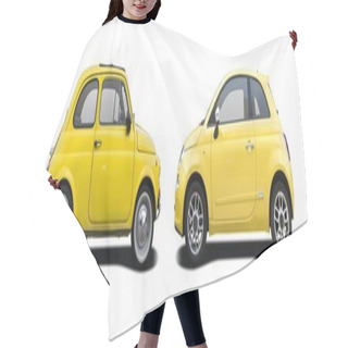 Personality  Old And New Yellow Fiat 500 Hair Cutting Cape