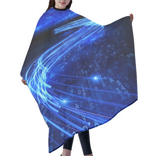 Personality  Digital Optical Fiber Hair Cutting Cape