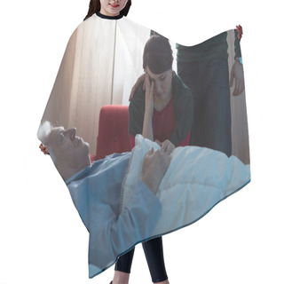Personality  Depressed Daughter In Hospital Hair Cutting Cape