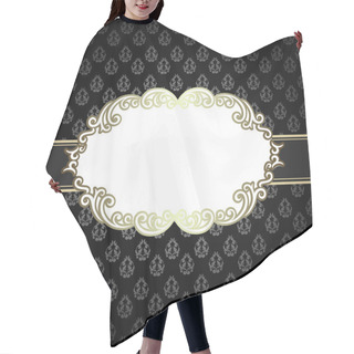 Personality  Vintage Frame, Vector Illustration Hair Cutting Cape