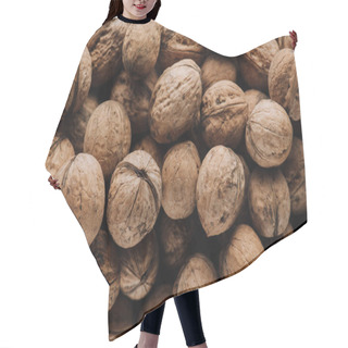 Personality  Top View Of Walnuts In Nutshells In Full Screen Hair Cutting Cape