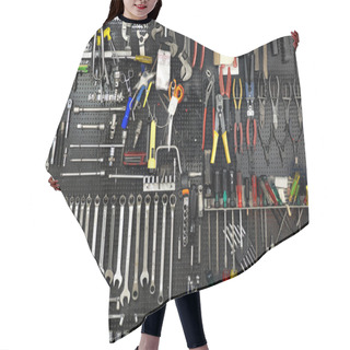 Personality  Wall With Tools Hair Cutting Cape