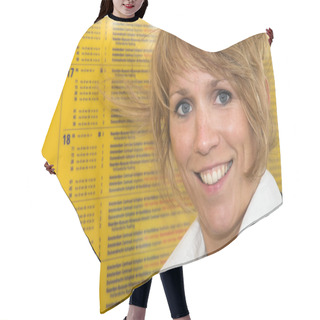 Personality  Checking The Train Schedule Hair Cutting Cape