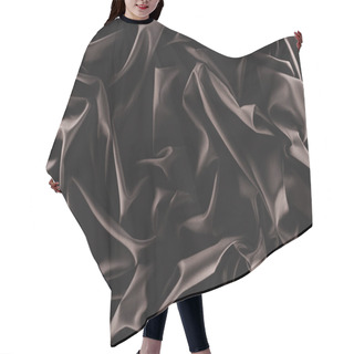 Personality  Full Frame Of Folded Dark Silk Cloth As Background Hair Cutting Cape