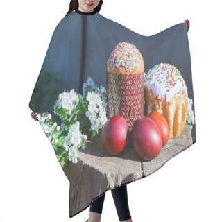Personality  Easter Spring Russian Cake And Eggs In The Garden Hair Cutting Cape