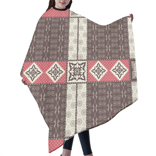 Personality  Creative Seamless Patchwork Pattern  Hair Cutting Cape