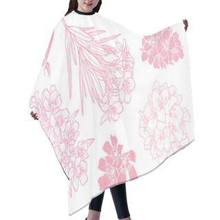 Personality  Hand Drawn Floral Decoration Hair Cutting Cape