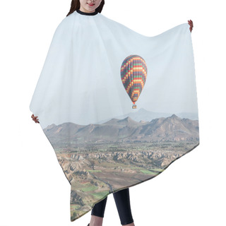 Personality  Colorful Hot Air Balloon Flying Above Goreme National Park, Cappadocia, Turkey Hair Cutting Cape