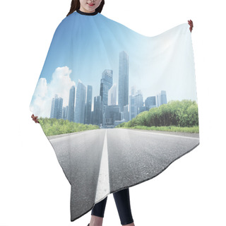 Personality  Asphalt Road And Modern City Hair Cutting Cape