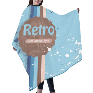 Personality  Vector Retro Background. Vector  Illustration  Hair Cutting Cape