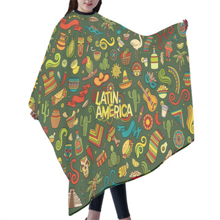 Personality  Sketchy Vector Hand Drawn Doodle Latin American Objects Hair Cutting Cape