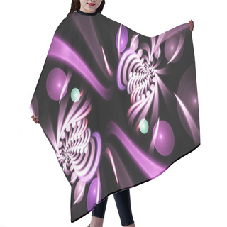 Personality  3D Surreal Abstract Illustration. Hair Cutting Cape
