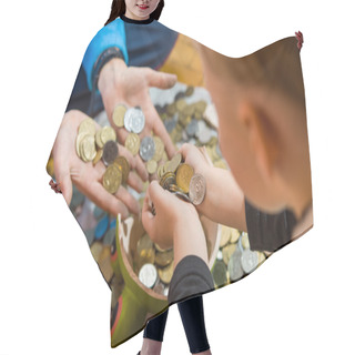 Personality  Children Believe And Consider The Coin From A Broken Penny. Hair Cutting Cape